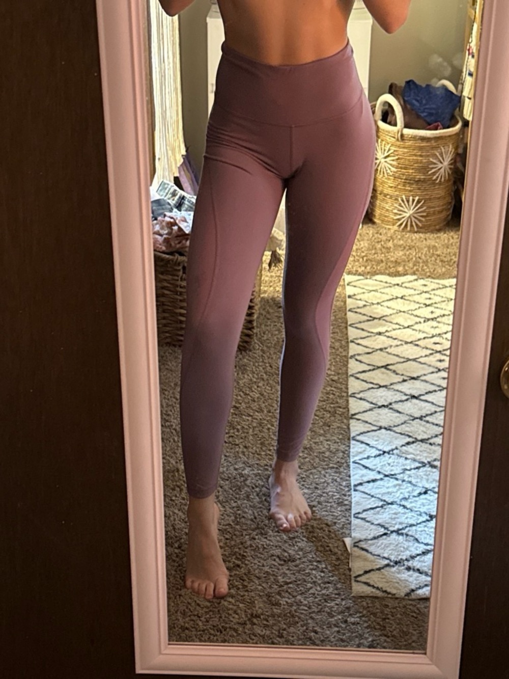 High-Waist Mauve Leggings